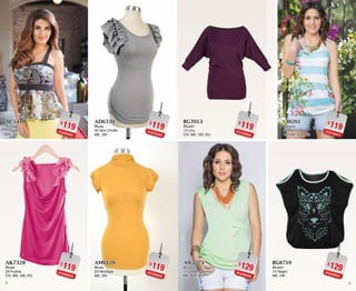 65
$119PC2508387
AC5410
Blusa
10 Negro
CH, ME, GR
$119PC5308336
AK7328
Blusa
28 Fiusha
CH, ME, GR, XG
$119PC7208354
BG3913
Blusón
13 Uva
CH, ME, GR, XG
$129PC2509099
AW2271
Blusa
71 Verde Laguna
ME, GR, XG
$119PC0708334
AD6330
Blusa
30 Gris Chofer
ME, GR
$119PC1908390
AM0120
Blusa
20 Mostaza
ME, GR
$119PC3108317
CI0201
Playera
01 Blanco
CH, ME, GR, XG
$129PC6709021
BG8710
Blusón
10 Negro
ME, GR
 