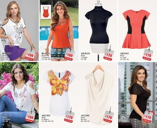 1615
$169PC2911873
BG8796
Blusón
96 Ivory
CH, GR
$169PC5411813
BW2003
Blusón
03 Natural
CH, XG
$179PC6812560
AK3610
Blusa
10 Negro
CH, ME
$179PC1112521
AL5296
Blusa
96 Ivory
ME, GR, XG
$169PC7911887
BL4573
Blusón
73 Naranja
CH, ME, GR, XG
$179PC7712596
AK1301
Blusa
01 Blanco
CH, ME, GR, XG
$179PC7312564
AK9341
Blusa
41 Coral
CH, ME, XG
$179PC8312564
AW1210
Blusa
10 Negro
CH, XG
 