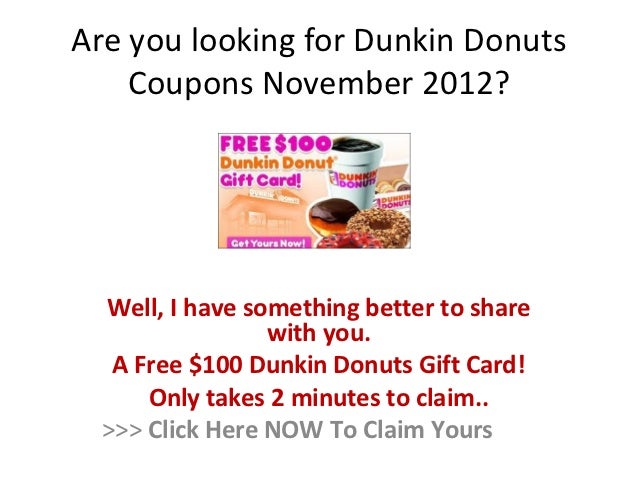 Dunkin donuts coupon for a dozen donuts