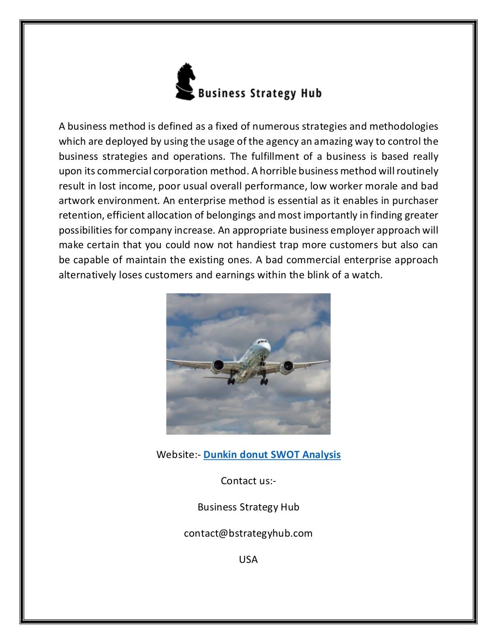 Dunkin donut SWOT Analysis