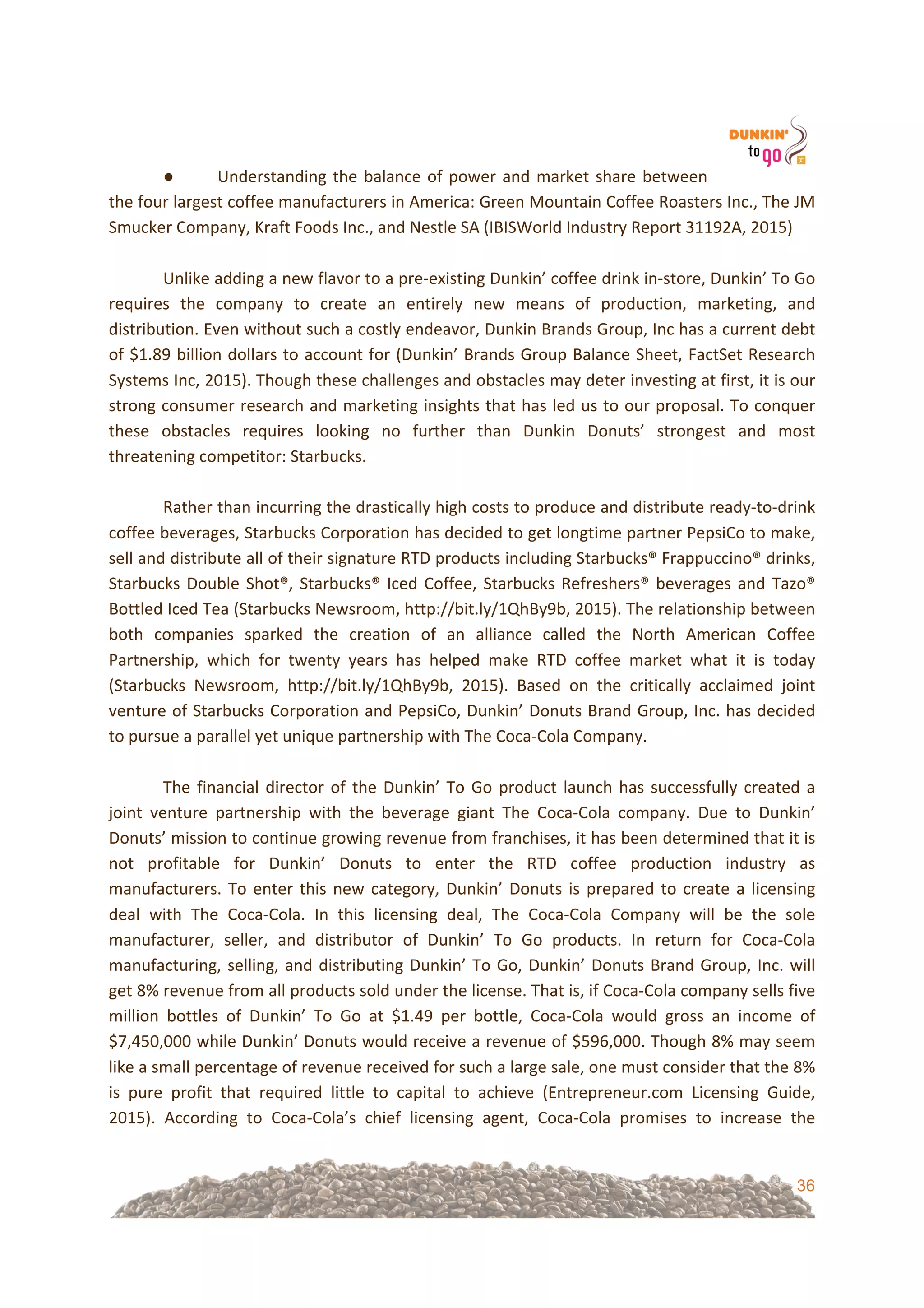 Dunkin'togo Marketing Plan | PDF