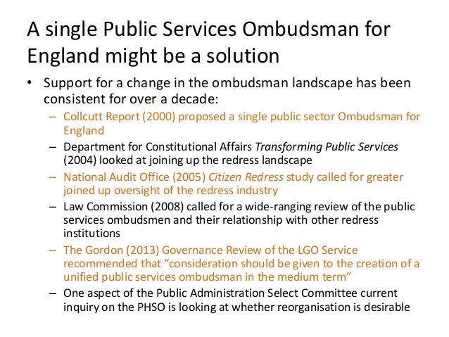 A single ombudsman for UK public services