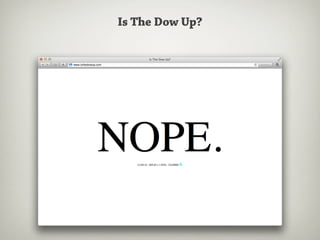 Is The Dow Up?
 