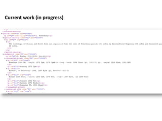 Current work (in progress)
