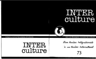 73-D’un Québec intégrationiste à un Québec interculturel. R. Vachon. (document à télécharger en format PDF, 1,3Mb).