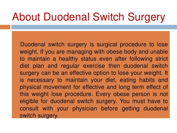duodenal switch diet
