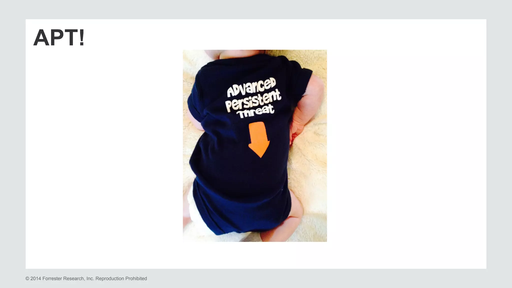 APT! 
© 2014 Forrester Research, Inc. Reproduction Prohibited 
 