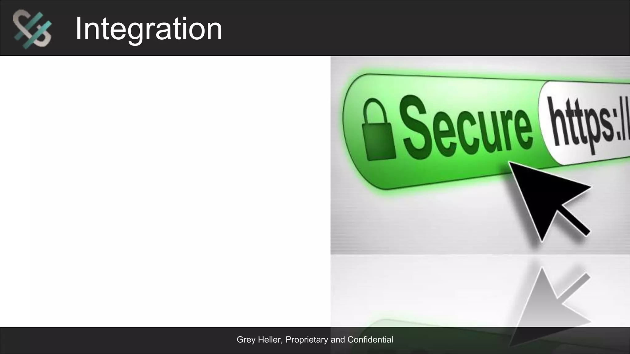 Grey Heller, Proprietary and Confidential
Integration
 
