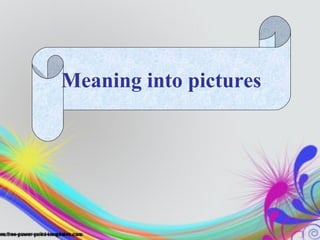 Meaning into pictures
 