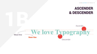 We love TypographyMean-line
Base-line
Descender
Ascender
ASCENDER
& DESCENDER
 