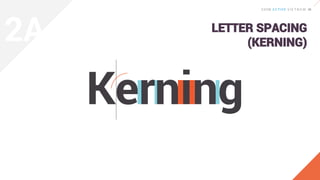 LETTER SPACING
(KERNING)2A
 