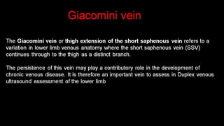 Duplex peripheral veins