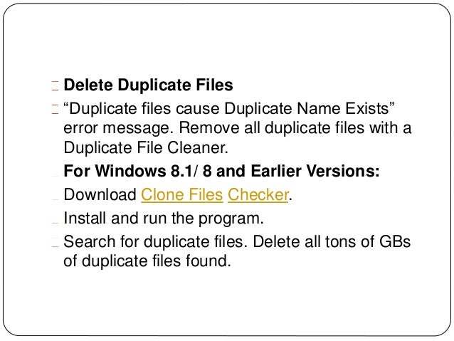 Duplicate Name Exists Fix The Problem Duplicate Name Exists Fix The Problem