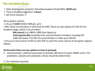 Infogest Static in vitro digestion method - INFOGEST, 2015 | PDF