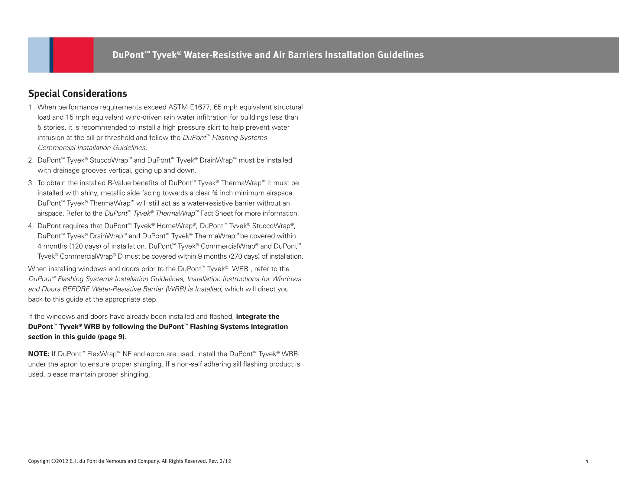 Dupont Tyvek Installation Guide | PDF