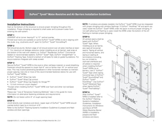 DuPont™ Tyvek® Tape - Construction Instruction