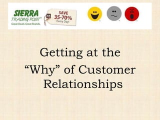 Getting at the  “Why” of Customer Relationships  