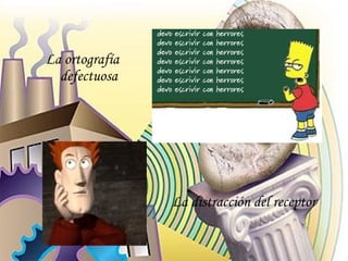 La ortografía defectuosa La distracción del receptor 