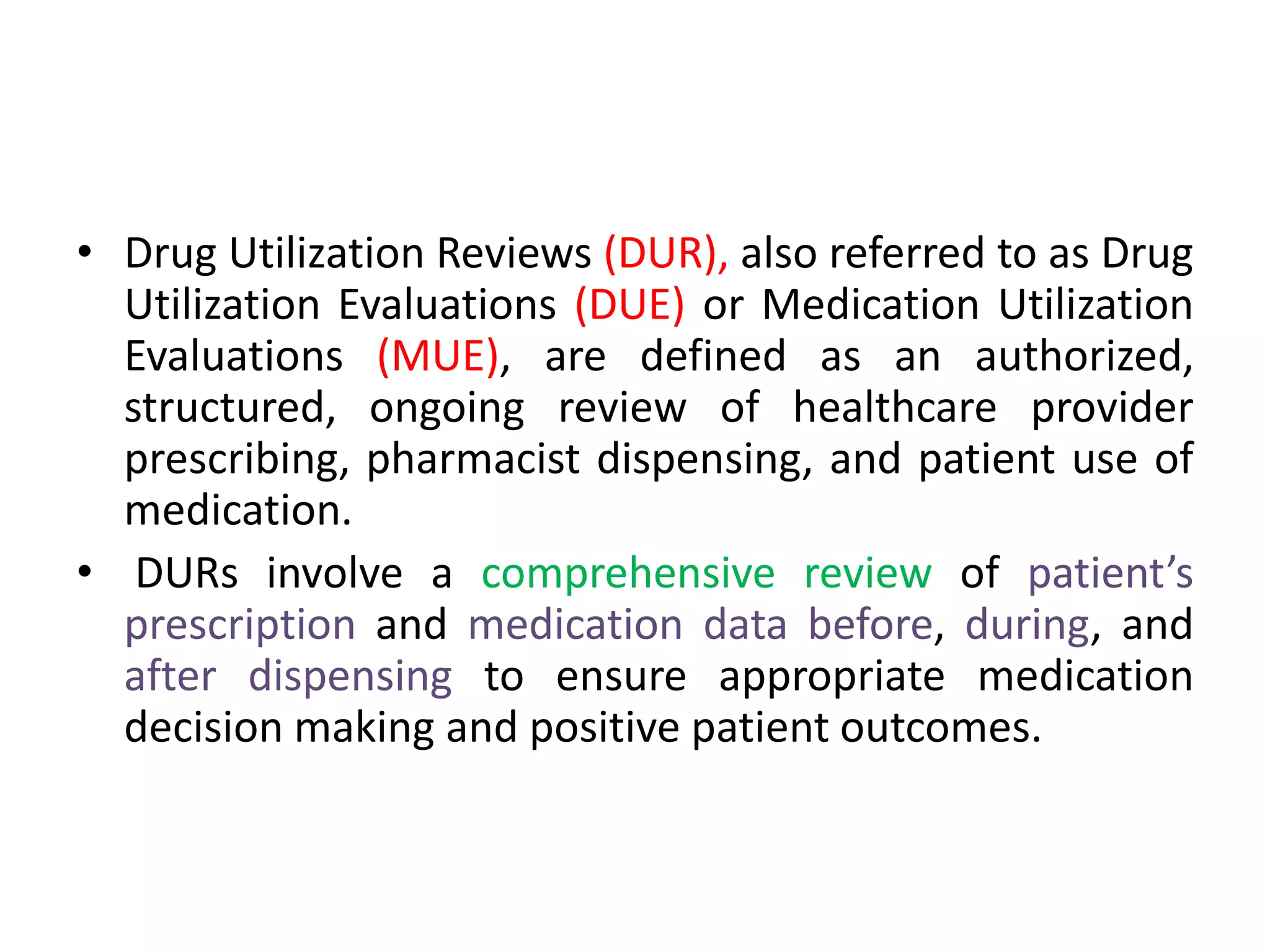 Drug Utilization review PPT