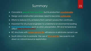 Durability of Reinforced Concrete – A major player in Environmental ...