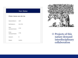 ◻ Projects of this
nature demand
interdisciplinary
collaboration
 
