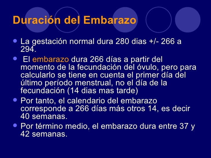 Duracion Embarazo
