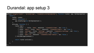 Durandal: app setup 3

 