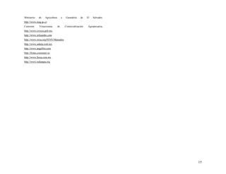 Ministerio de Agricultura y Ganadería de El Salvador,
http://www.mag.go.cr
Comisión Veracruzana de Comercialización Agropecuaria,
http://www.coveca.gob.mx,
http://www.infojardin.com
http://www.oirsa.org/DTSV/Manuales
http://www.sakata.com.mx
http://www.angelfire.com
http://frutas.consumer.es
http://www.faxsa.com.mx
http://www.redepapa.org
15
 