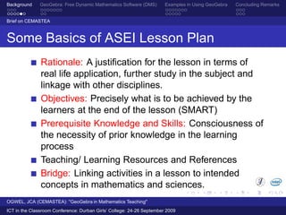 Using GeoGebra in Secondary Mathematics Teaching | PDF