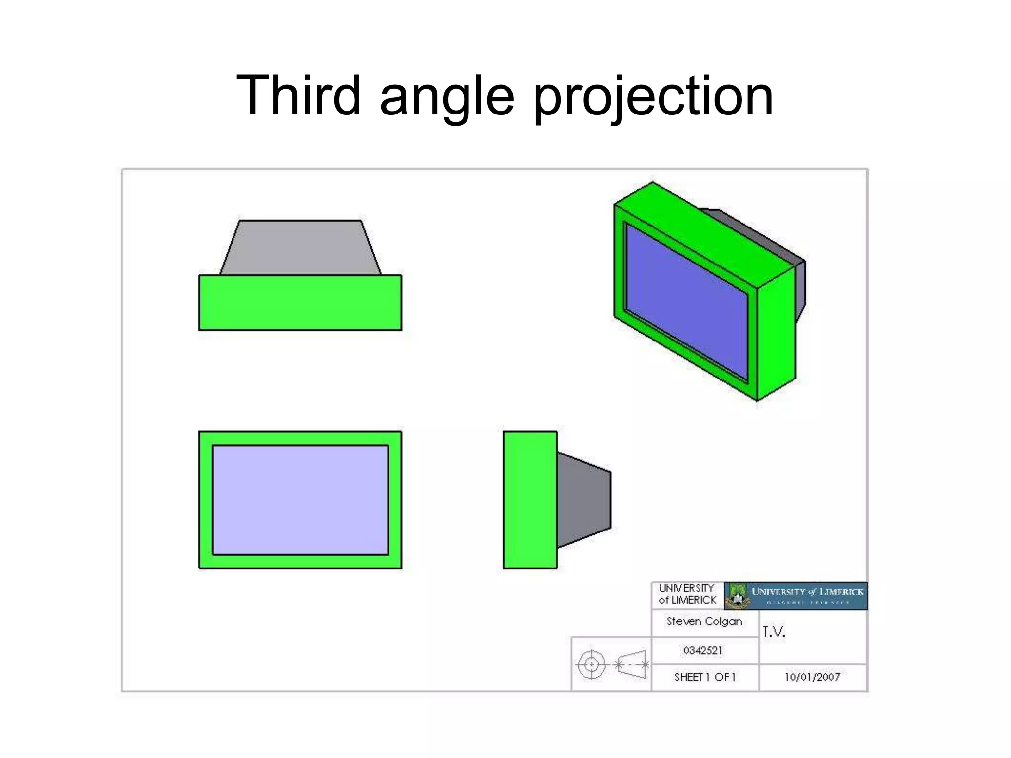Third angle projection
 