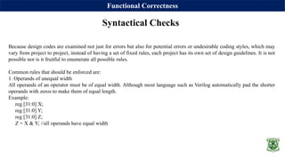 Ensuring Functional Correctness in VLSI Design Verification and Testing ...