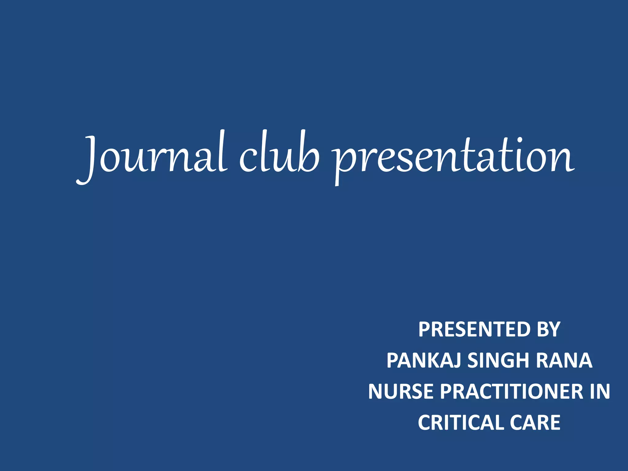 JOURNAL CLUB PRESENTATION PPT