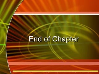 Copyright © 2006 by The McGraw-Hill Companies, Inc. All rights reserved.McGraw-Hill Technology Education
End of Chapter
 
