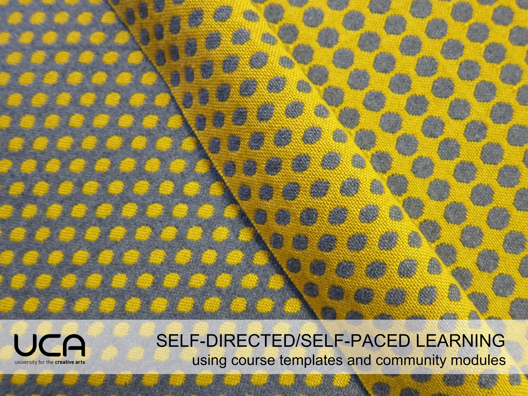 SELF-DIRECTED/SELF-PACED LEARNING
using course templates and community modules

 