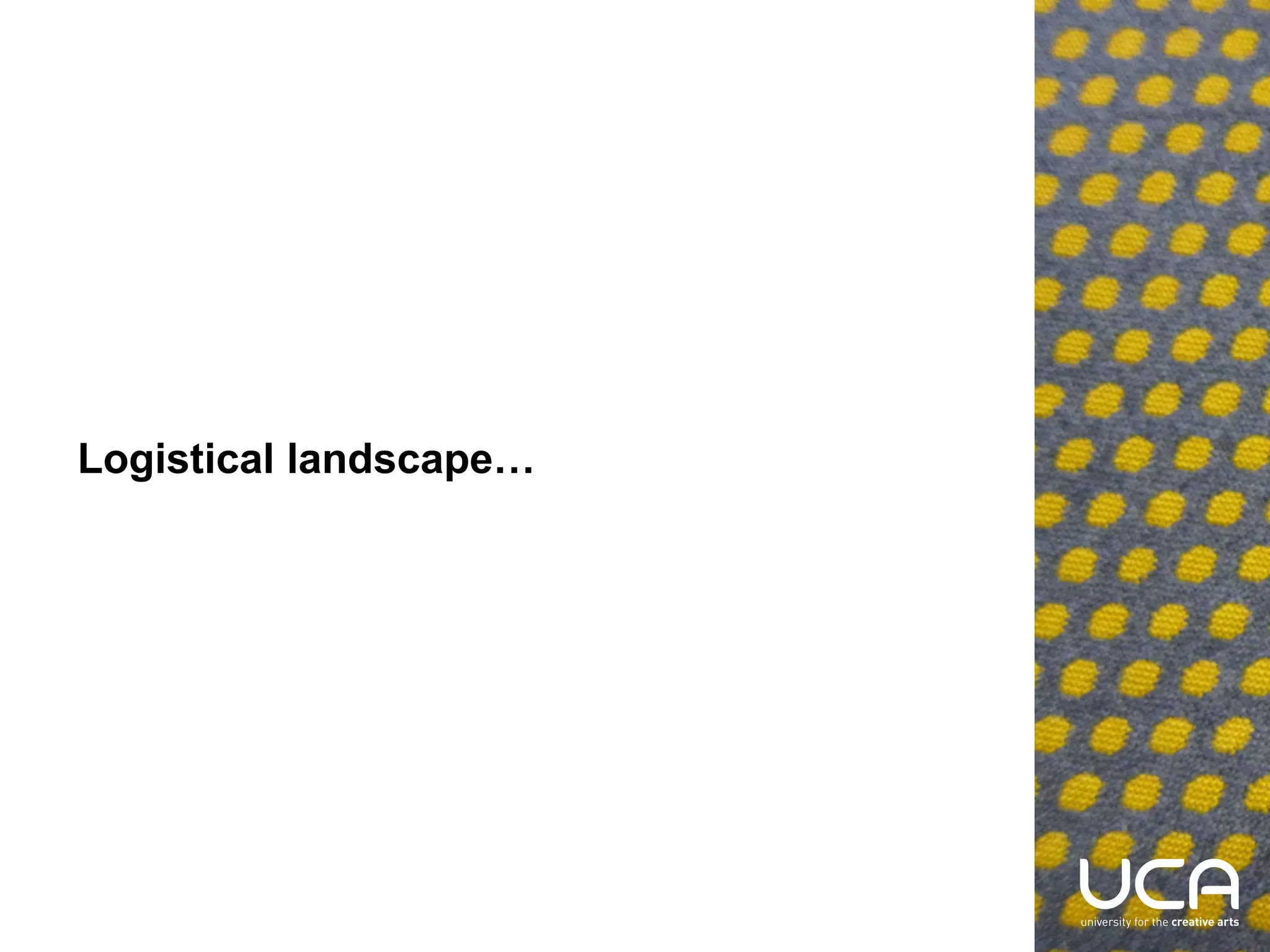 Logistical landscape…

 