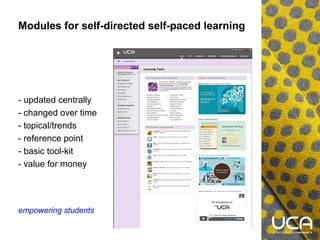 Blackboard: Using Templates and Modules for Self-Directed Learning by ...