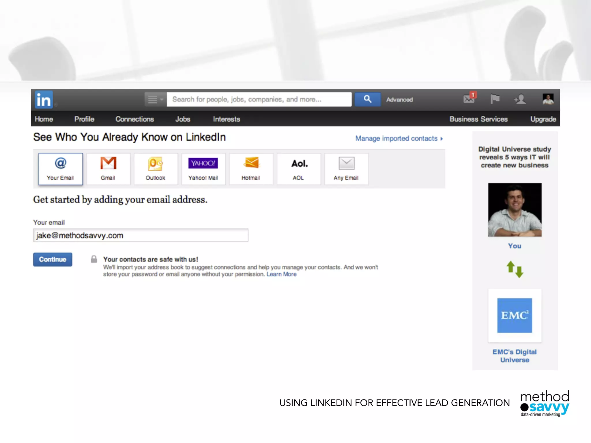 USING LINKEDIN FOR EFFECTIVE LEAD GENERATION
 