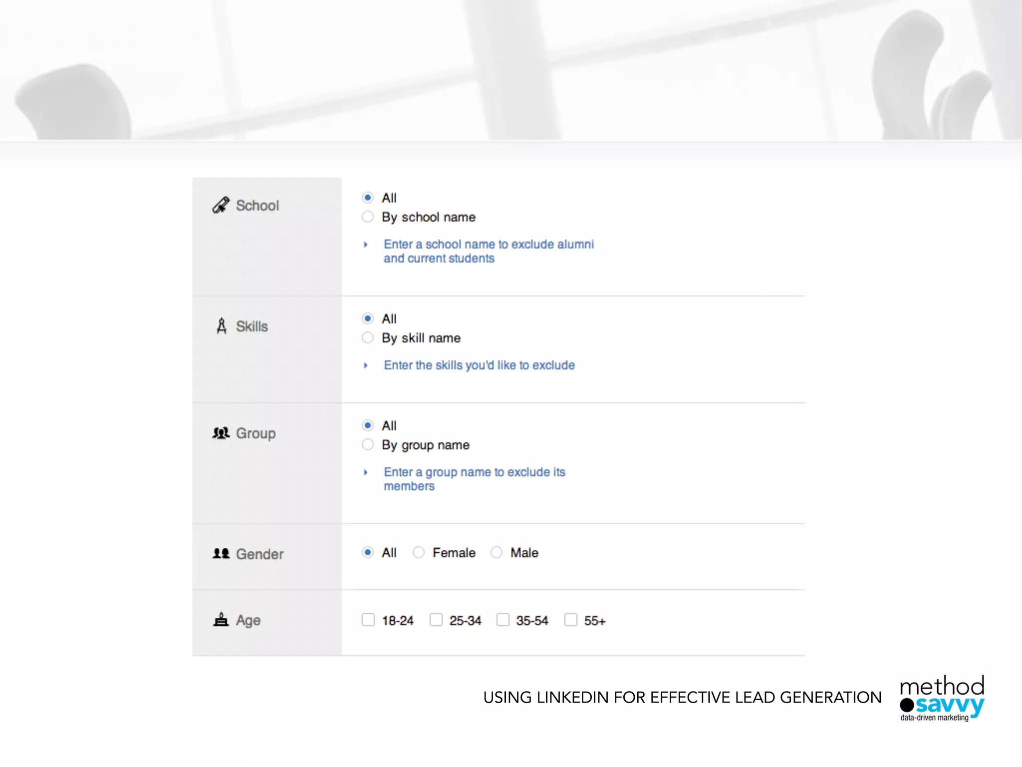 USING LINKEDIN FOR EFFECTIVE LEAD GENERATION
 
