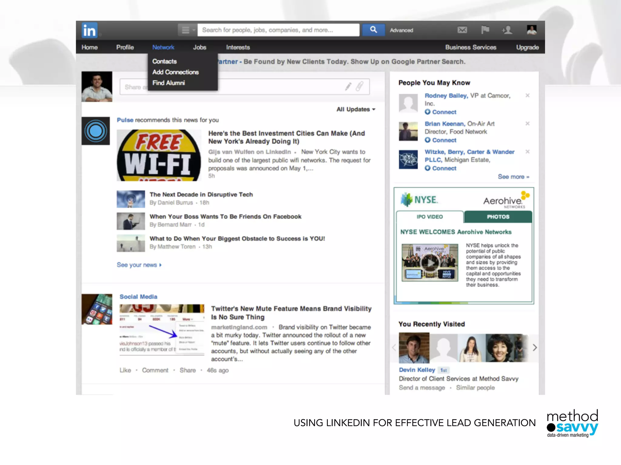 USING LINKEDIN FOR EFFECTIVE LEAD GENERATION
 