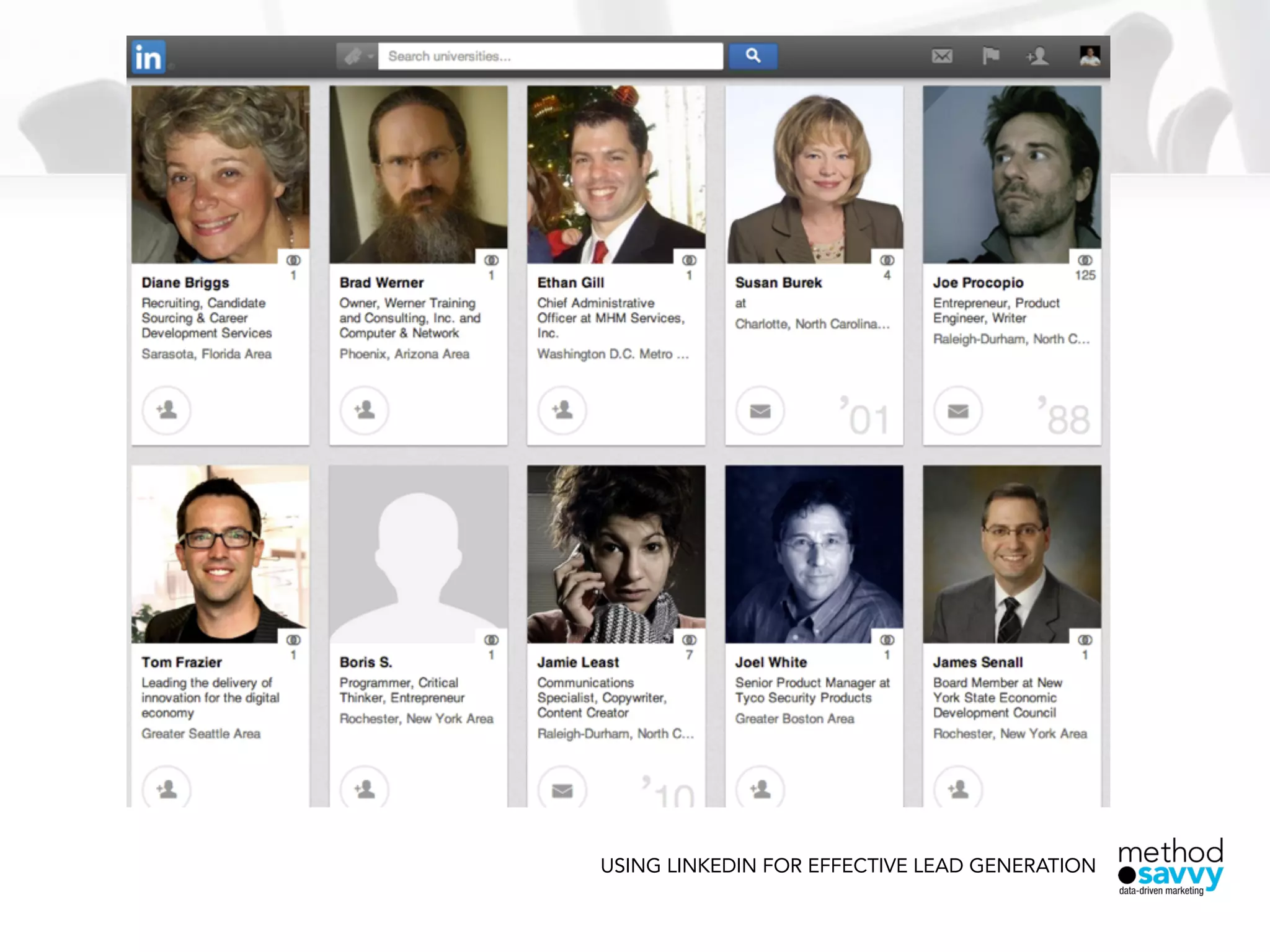 USING LINKEDIN FOR EFFECTIVE LEAD GENERATION
 