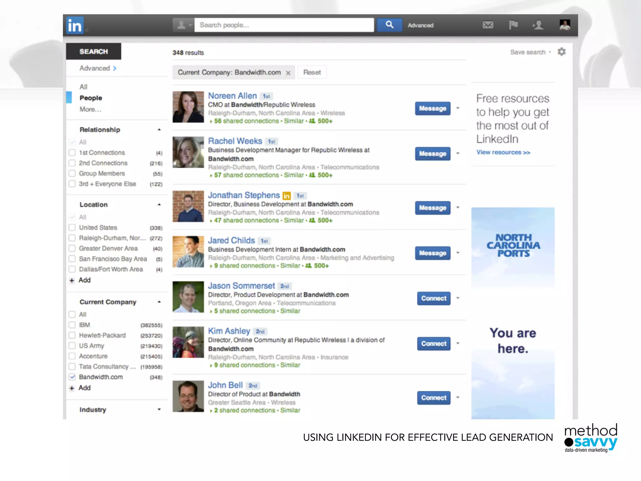 USING LINKEDIN FOR EFFECTIVE LEAD GENERATION
 
