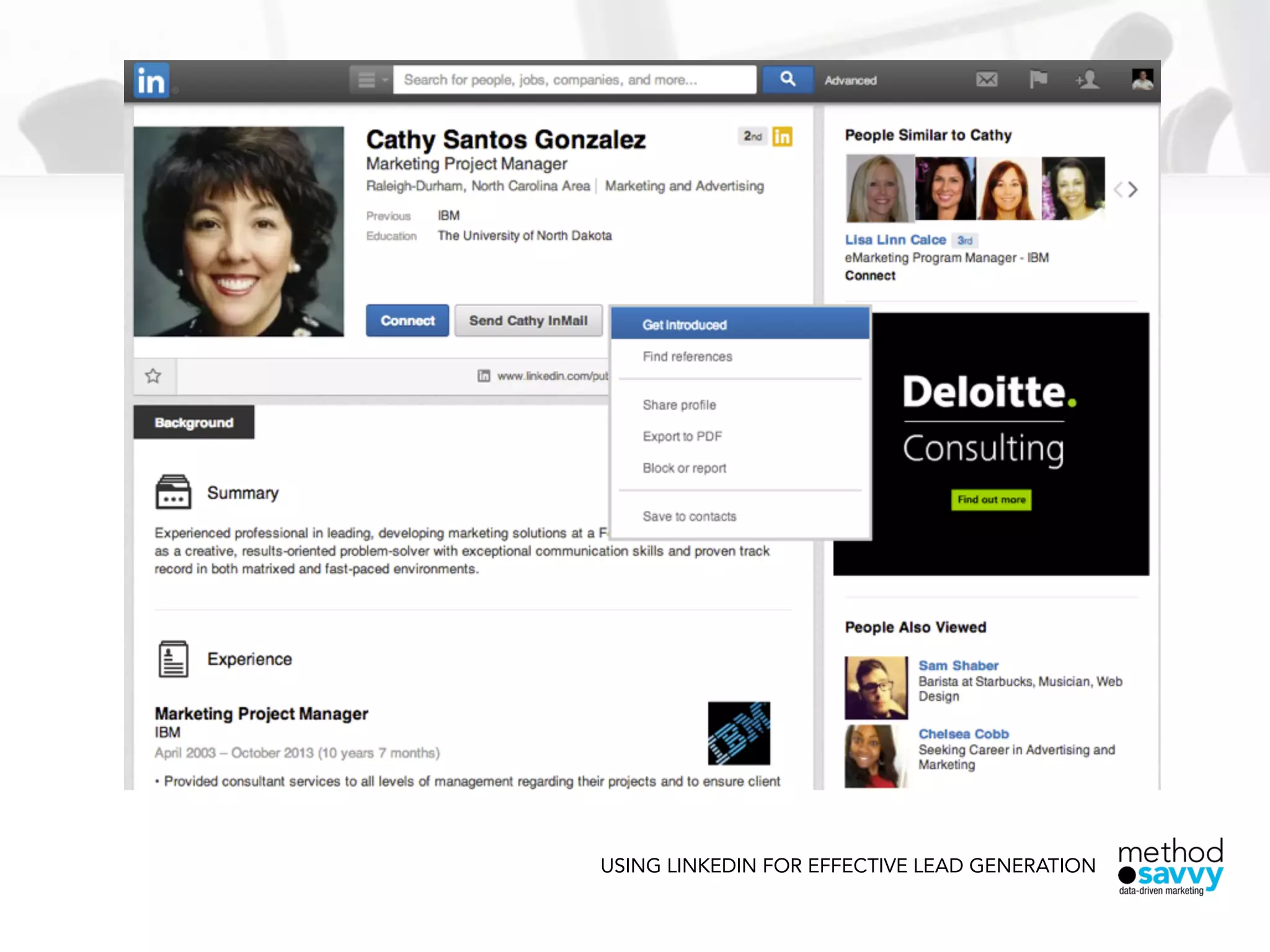 USING LINKEDIN FOR EFFECTIVE LEAD GENERATION
 