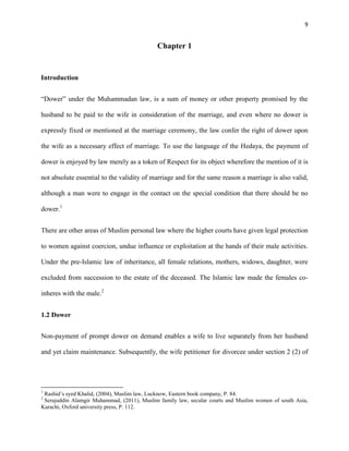 Durjo y's research on Dower rights of bd women | PDF