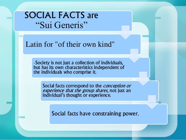 emile durkheim social facts
