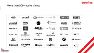More than 500+ active clients
 