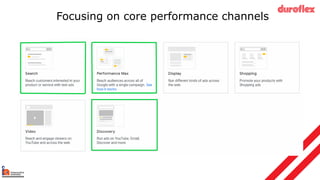 Focusing on core performance channels
 