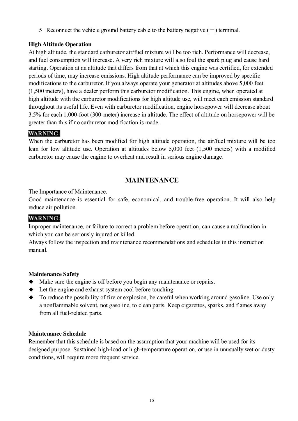 DuroMax XP10000E Generator Owners Manual