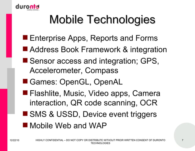Duronto mobile development program | PPT