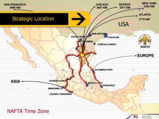 Strategic Location
NAFTA Time Zone
 