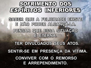 SABER QUE A FELICIDADE EXISTE
E NÃO PODER ALCANÇÁ-LA.
PENSAR QUE ESSA SITUAÇÃO
É ETERNA.
TER DIVULGADOS SEUS ATOS.
SENTIR-SE EM PRESENÇA DA VÍTIMA.
CONVIVER COM O REMORSO
E ARREPENDIMENTO.
 